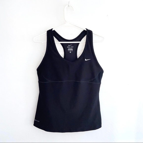 Nike Tops - ✔️Nike Black Build-in Bra Tank Top Size L